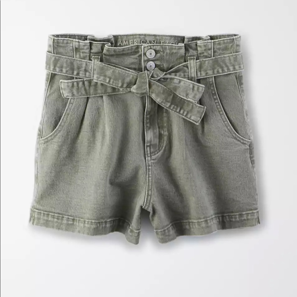 American Eagle Paperbag Mom Shorts